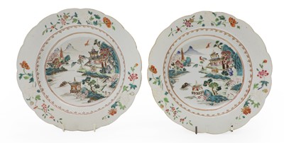 Lot 61 - A pair of Chinese Canton enamel porcelain plates