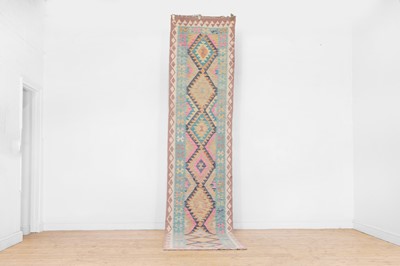 Lot 453 - A flat-weave wool runner of Anatolian design