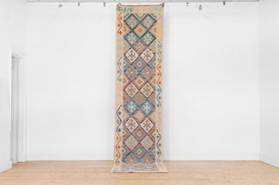 Lot 449 - A flat-weave kilim runner of Anatolian design