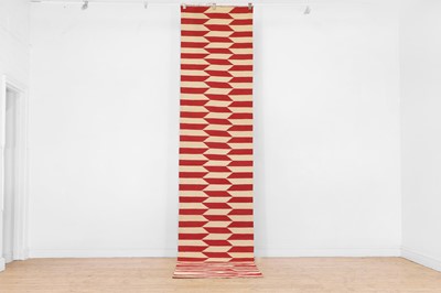 Lot 460 - A Bauhaus-inspired flat-weave wool runner