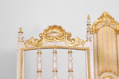 Lot 35 - A group of painted and parcel-gilt side chairs