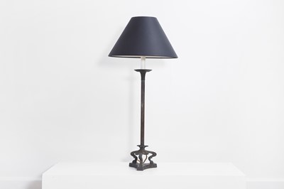 Lot 543 - A painted metal table lamp