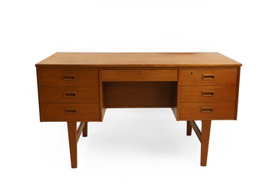 Lot 575 - A mid-century teak desk