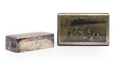 Lot 73 - A silver cigarette box