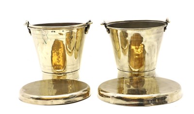 Lot 402 - A pair of brass buckets