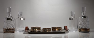 Lot 51 - A pair of modern silver decanters