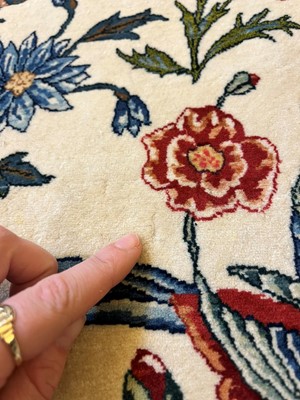 Lot 241 - An Isfahan silk and wool rug