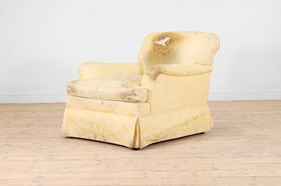 Lot 200 - An upholstered easy armchair
