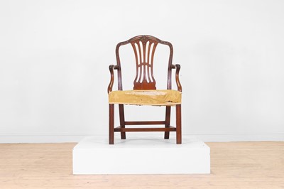 Lot 162 - A George III mahogany armchair