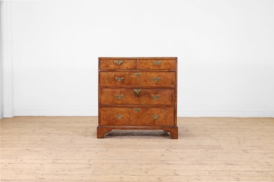 Lot 203 - A George II walnut chest of drawers