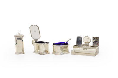 Lot 15 - A collection of silver mounted items