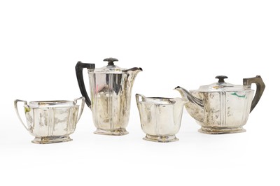 Lot 5 - An Art Deco silver four-piece tea service