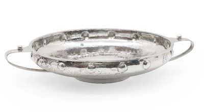 Lot 10 - An Arts & Crafts silver twin handled bowl
