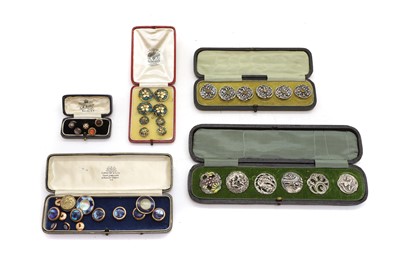 Lot 34 - A set of six silver buttons