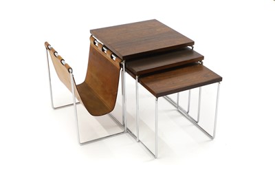 Lot 469 - A mid-century chrome nest of tables