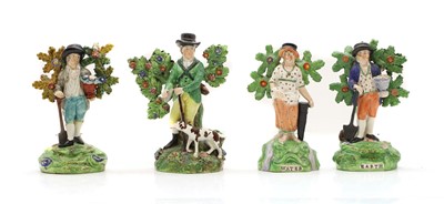 Lot 90 - Four Staffordshire Creamware bocage figures