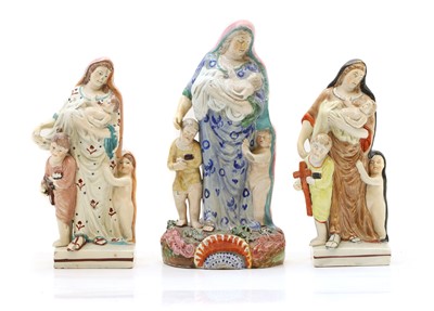 Lot 94 - Three Staffordshire pearlware figures
