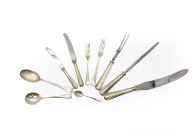 Lot 19 - A collection of Old English pattern silver cutlery
