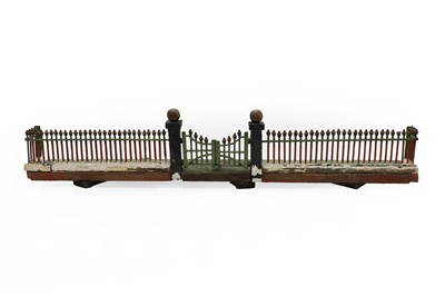 Lot 328 - A scratch built model of a gate with fence