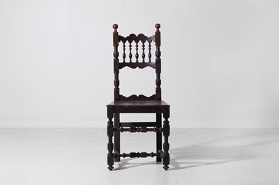Lot 504 - A walnut hall chair