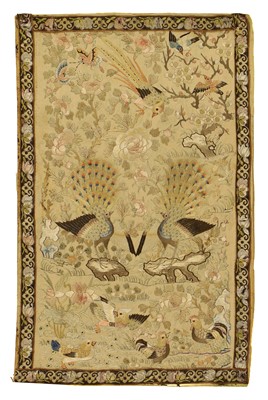 Lot 183 - A Chinese embroidery panel