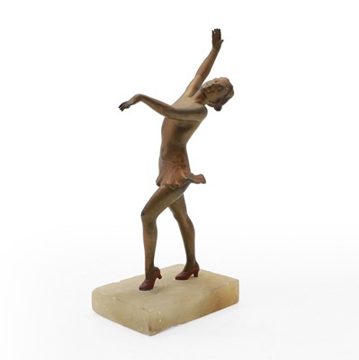 Lot 180 - An Austrian cold painted bronzed figure