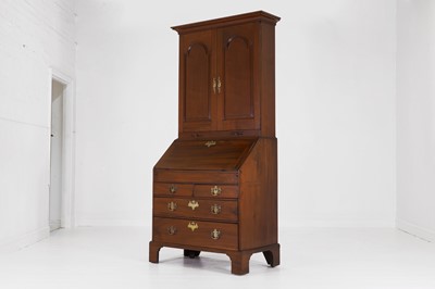 Lot 513 - A George II mahogany bureau bookcase
