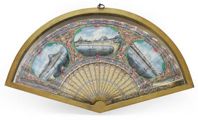 Lot 70 - A Chinese gilt-metal double sided brisé fan