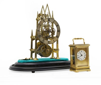 Lot 151 - A Victorian architectural skeleton clock