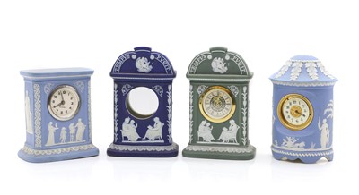 Lot 111 - A group of four Wedgwood Jasperware mantle timepieces