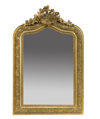 Lot 518 - A gilt composition pier mirror
