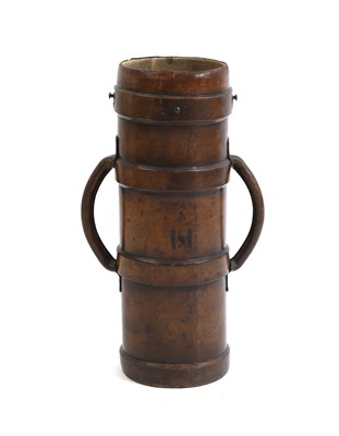 Lot 260 - A WWI leather and canvas shell carrier