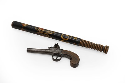 Lot 253 - A painted and turned truncheon