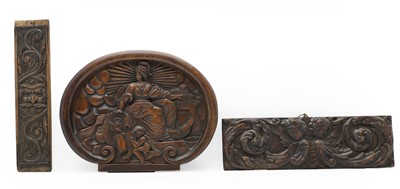 Lot 202 - A group of three oak panels