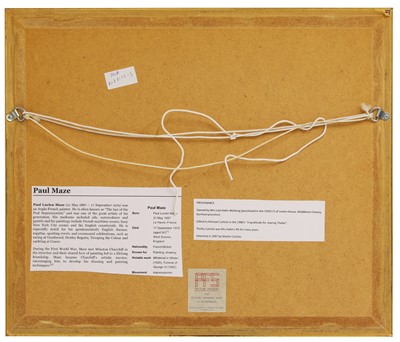 Lot 314 - Paul Lucien Maze (French-British, 1887-1979)