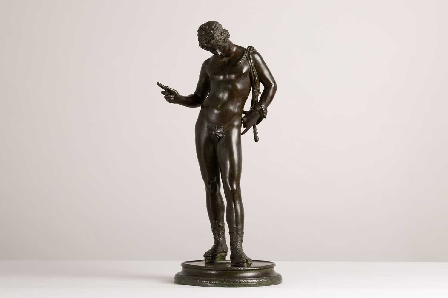 Lot 146 - A bronze figure of Narcissus
