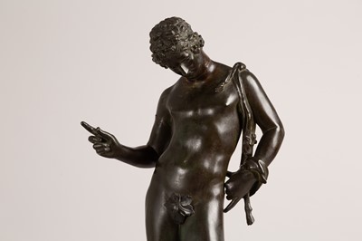 Lot 146 - A bronze figure of Narcissus