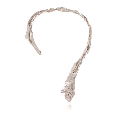Lot 248 - Ken Bolan and Marinette Domon: a white gold diamond 'Touche de Soie' necklace