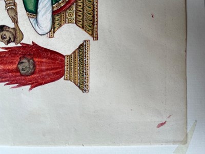 Lot 210 - A collection of eighteen Indian Company School painted deities