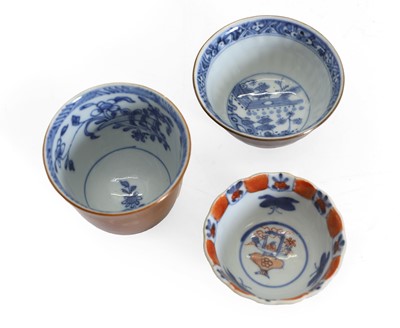 Lot 64 - Two Chinese blue and white tea cups