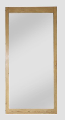Lot 515 - A large rectangular pine-framed mirror