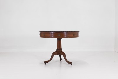 Lot 531 - A small George III mahogany drum library table