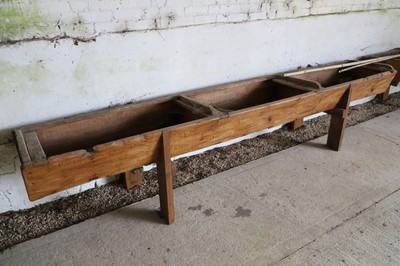 Lot 481 - A pair of elm cow byre mangers