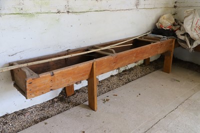 Lot 480 - A pair of elm cow byre mangers