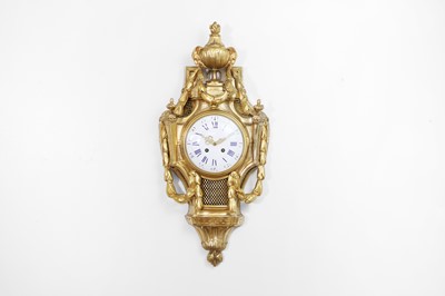 Lot 166 - A Louis XVI-style ormolu-cased cartel clock