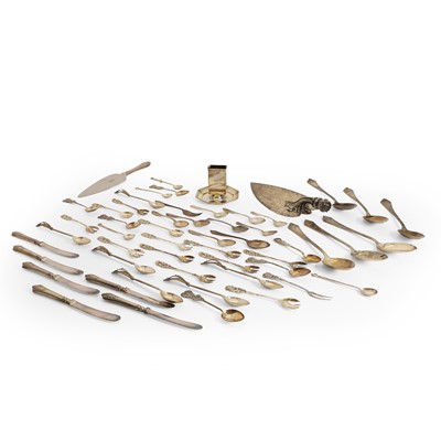 Lot 4 - A collection of silver flatware