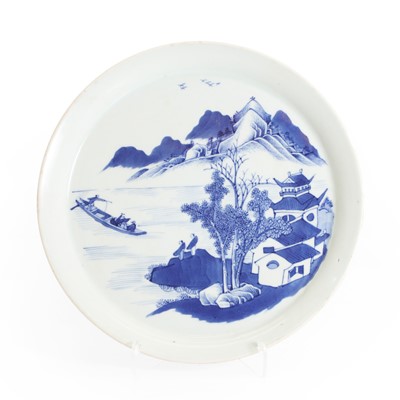 Lot 68 - A Chinese blue and white plate