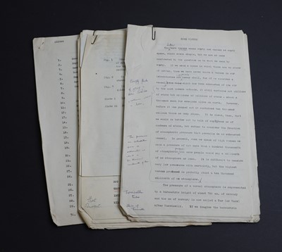 Lot 436 - ANDRADE, Edward Neville da Costa: 1- High Vacuum- A 24 Page Manuscript