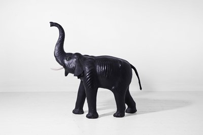 Lot 122 - A large leather elephant
