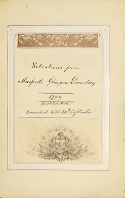 Lot 419 - MANUSCRIPT of TWO Glasgow Directories